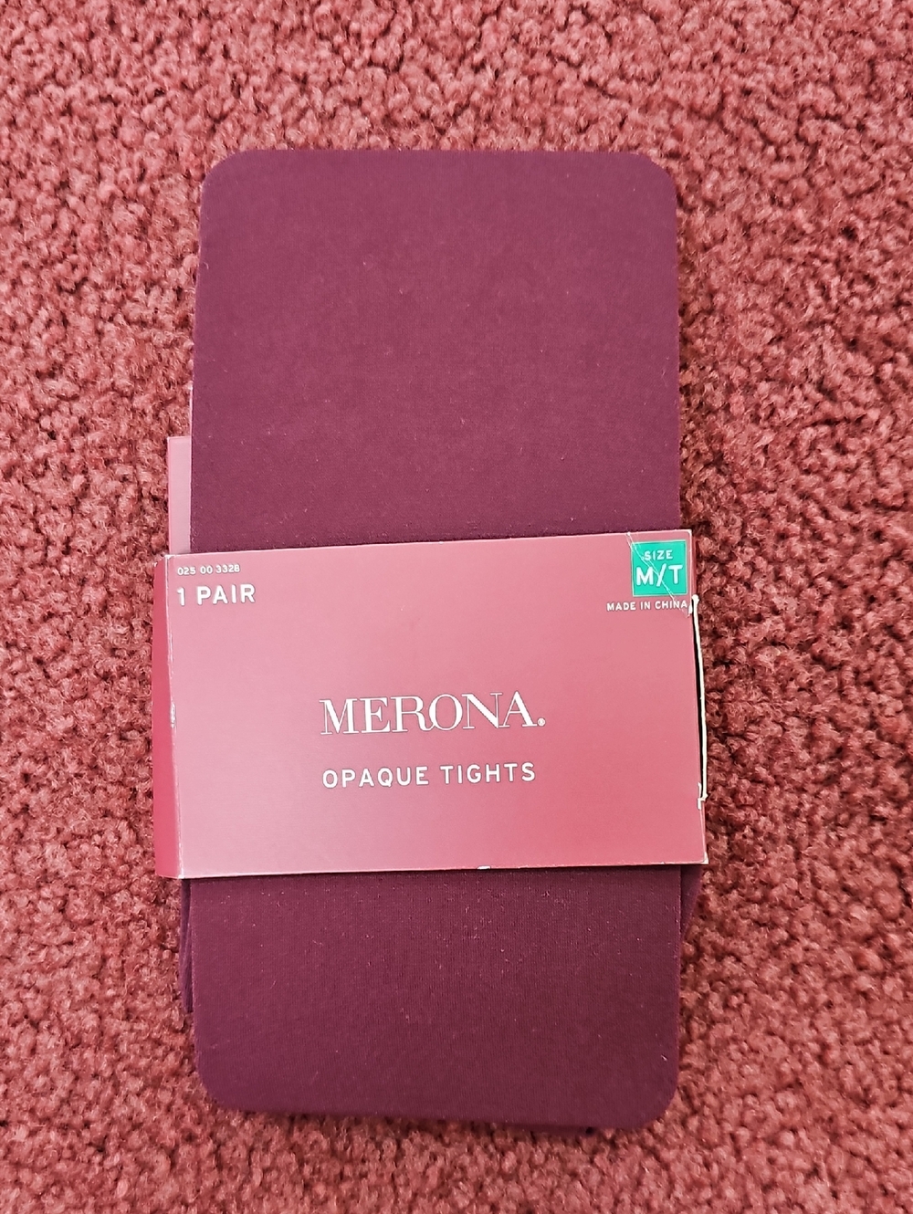 Merona Opaque Tights — Wine/Burgundy